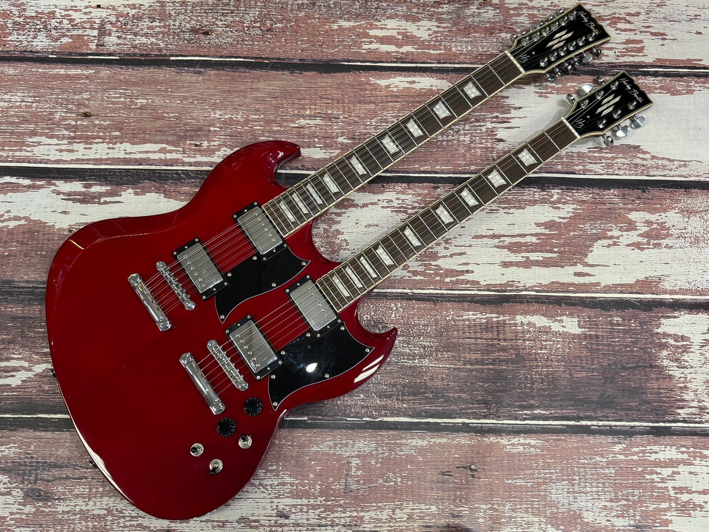 Harley Benton DC-Custom II 612 Double neck - Collection ONLY!