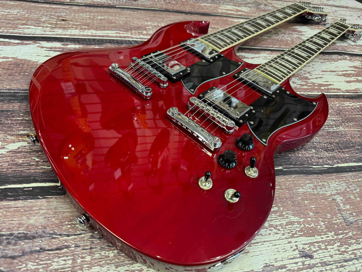 Harley Benton DC-Custom II 612 Double neck - Collection ONLY!