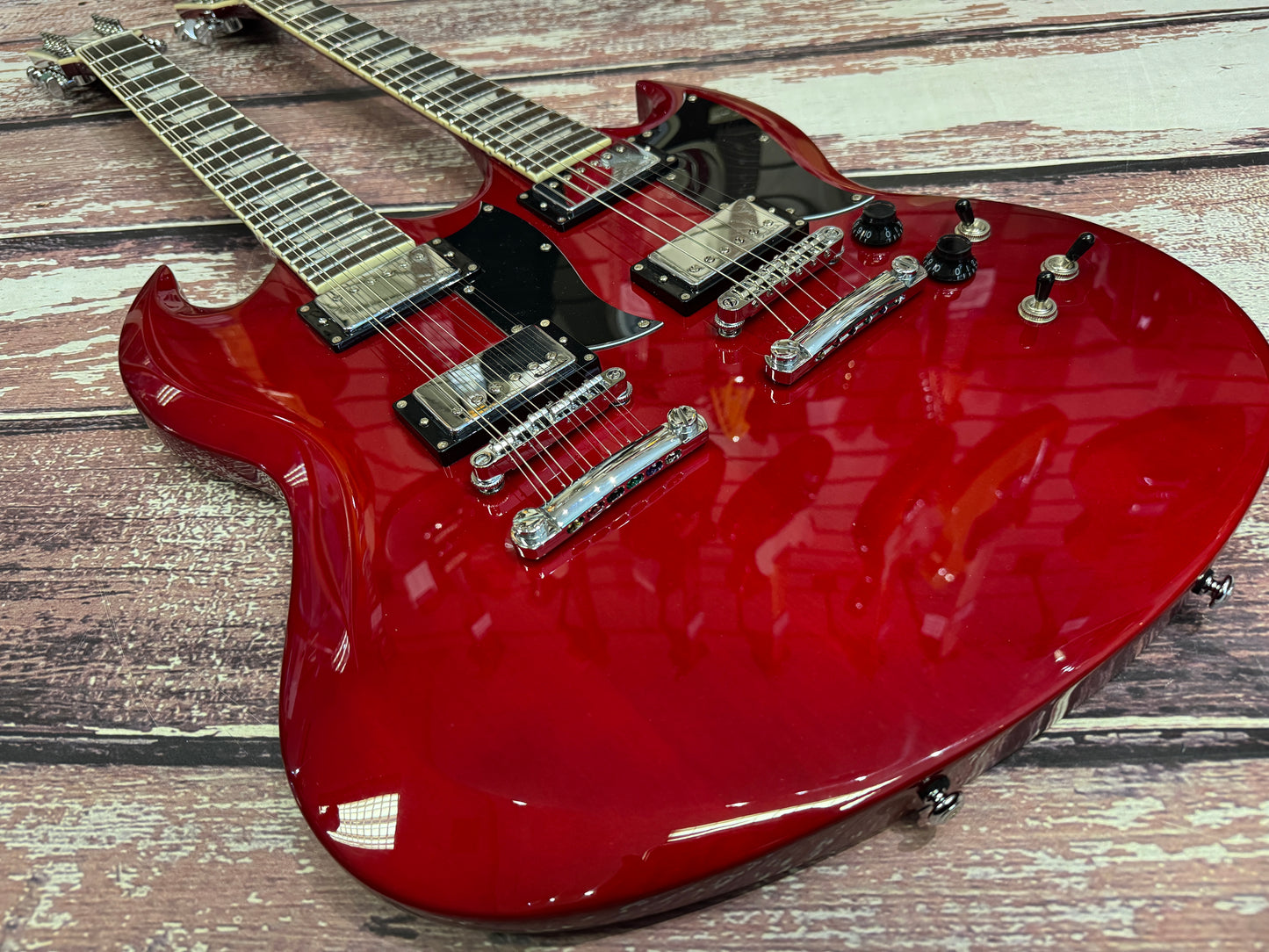 Harley Benton DC-Custom II 612 Double neck - Collection ONLY!