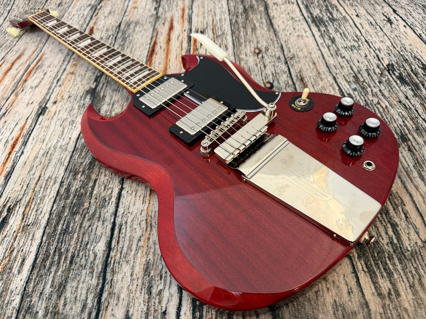 Epiphone '61 SG Standard with Maestro / Vibrola tail & case