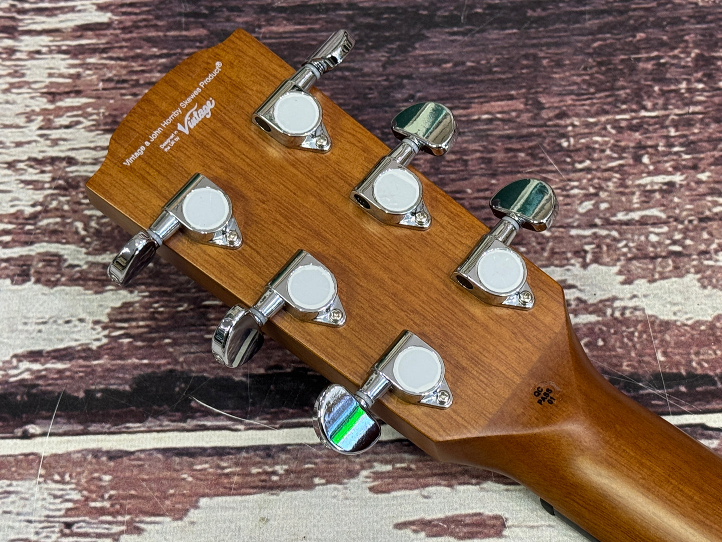 Vintage Pacific Coast V300DB Denim Blue Acoustic Guitar.