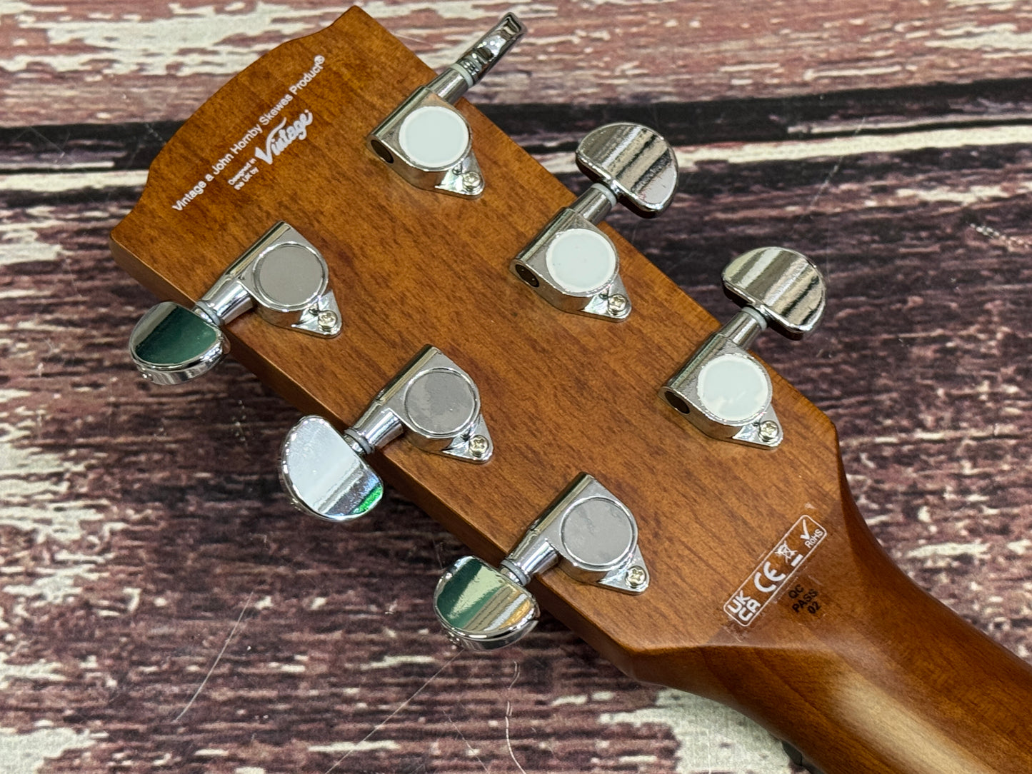 Vintage Pacific Coast Series Electro-Acoustic Guitar ~ Natural Spruce V300