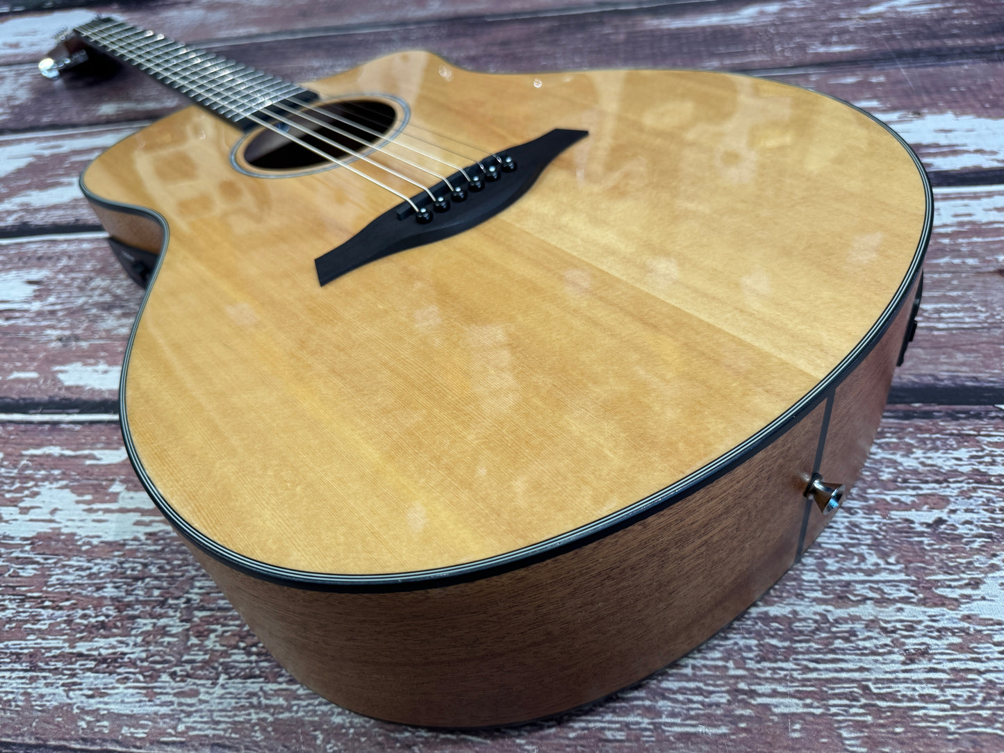 Vintage Pacific Coast Series Electro-Acoustic Guitar ~ Natural Spruce V300