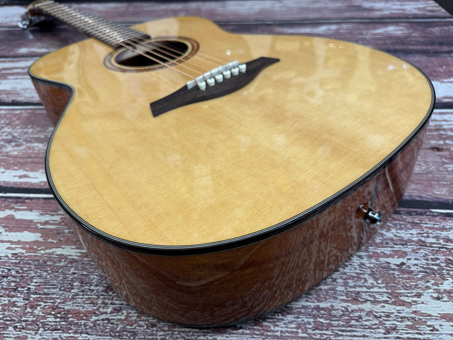 Vintage Performer Series Acoustic Orchestra OM Guitar ~ Natural Gloss