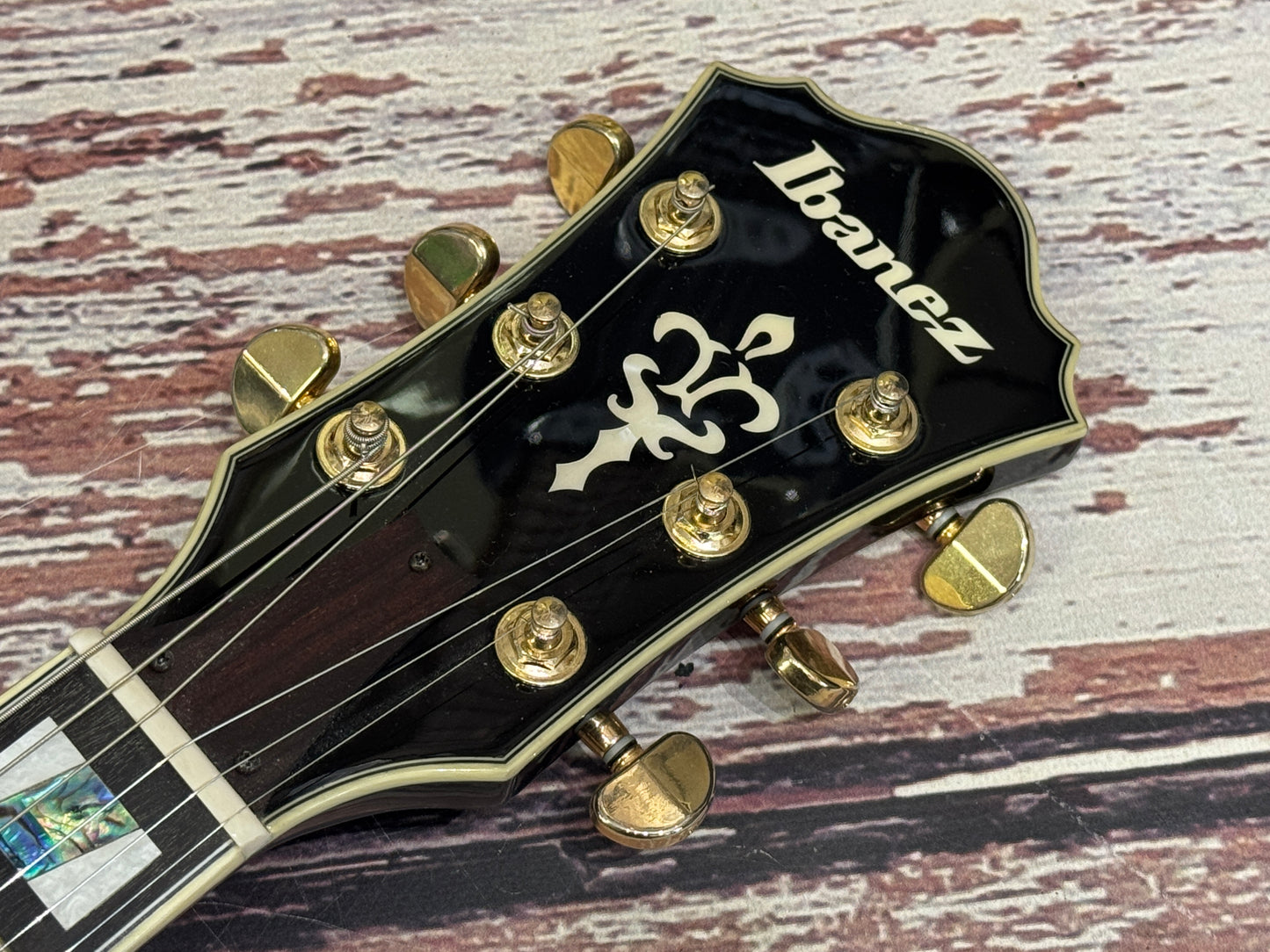 Ibanez AS-153 semi hollow Black with hard case.