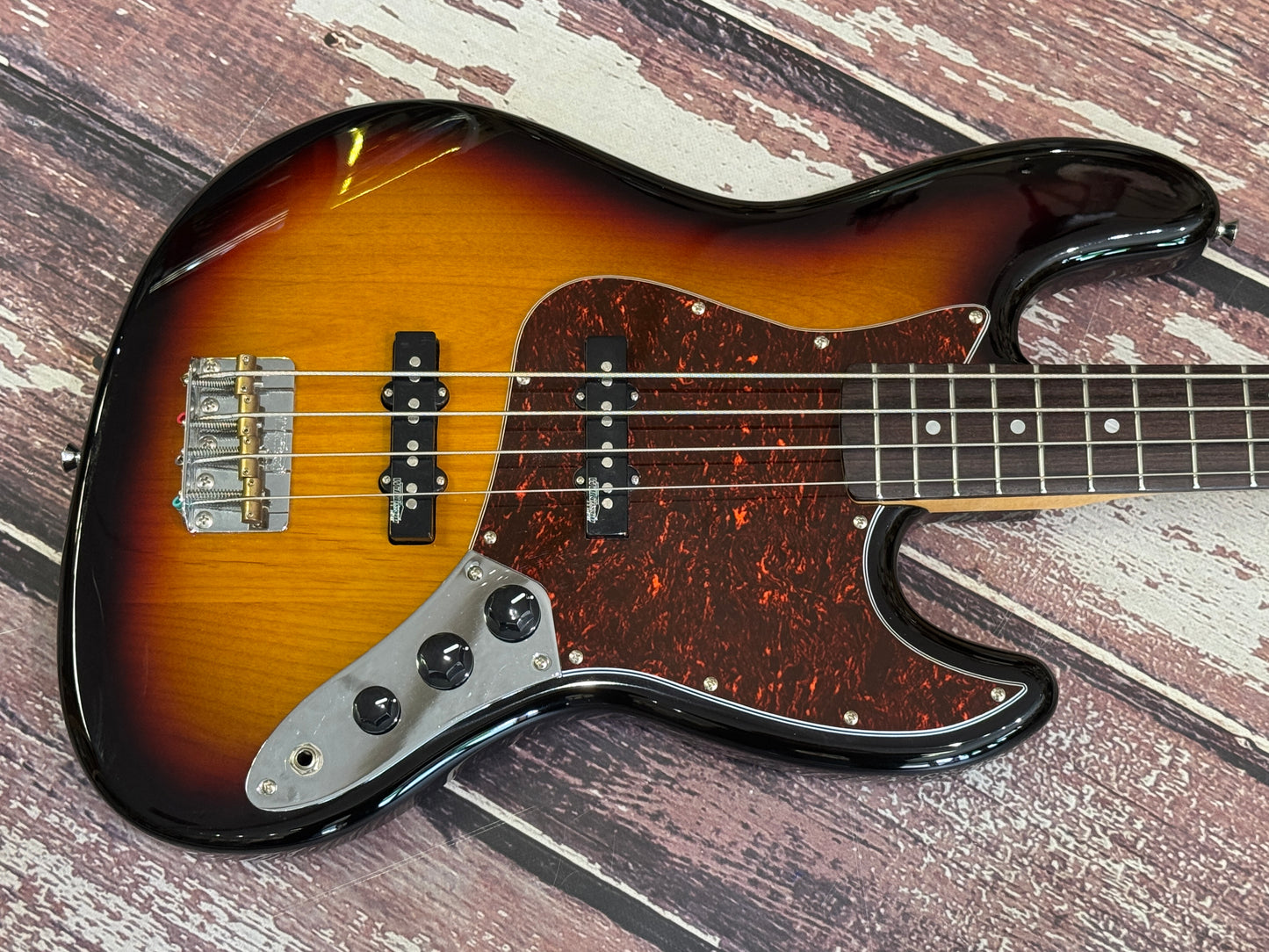 Vintage V74 Jazz Bass Sunburst
