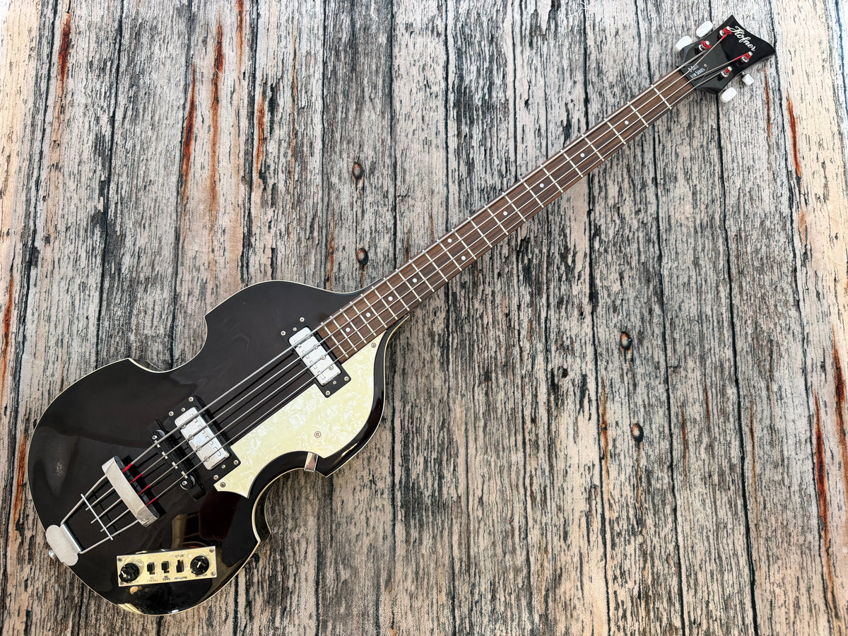 Hofner Icon B-Bass - Black Violin bass with hard case
