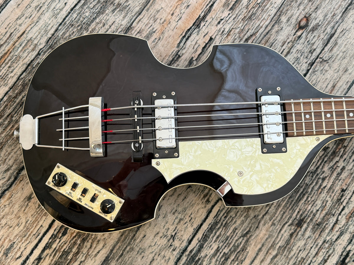 Hofner Icon B-Bass - Black Violin bass with hard case