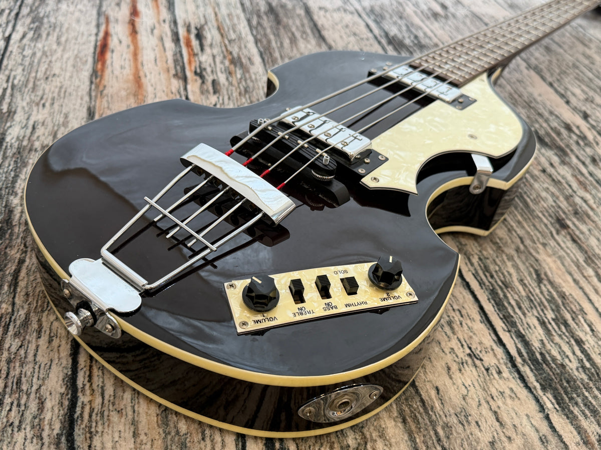 Hofner Icon B-Bass - Black Violin bass with hard case