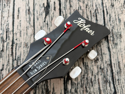 Hofner Icon B-Bass - Black Violin bass with hard case