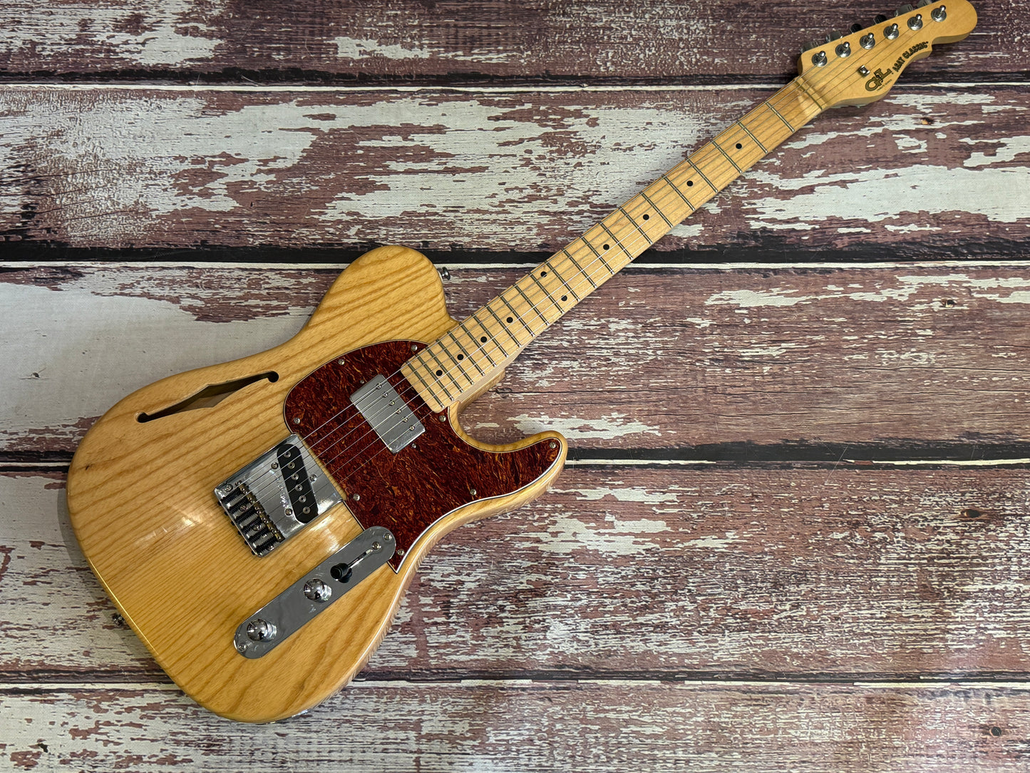 G&L Tribute ASAT Classic Bluesboy Semi-hollow. Natural ash.
