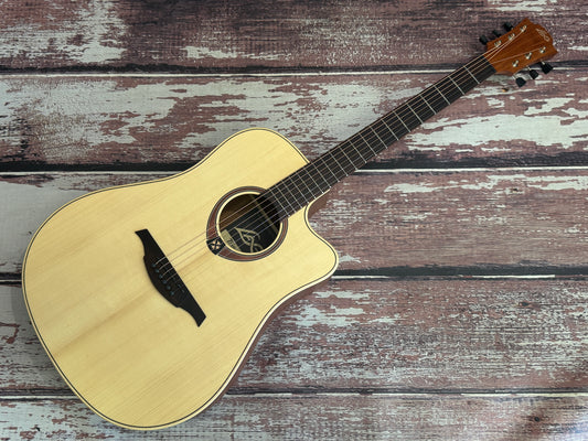 LAG T70-DCE Natural - Solid Sitka Spruce top - Cutaway Electro Acoustic