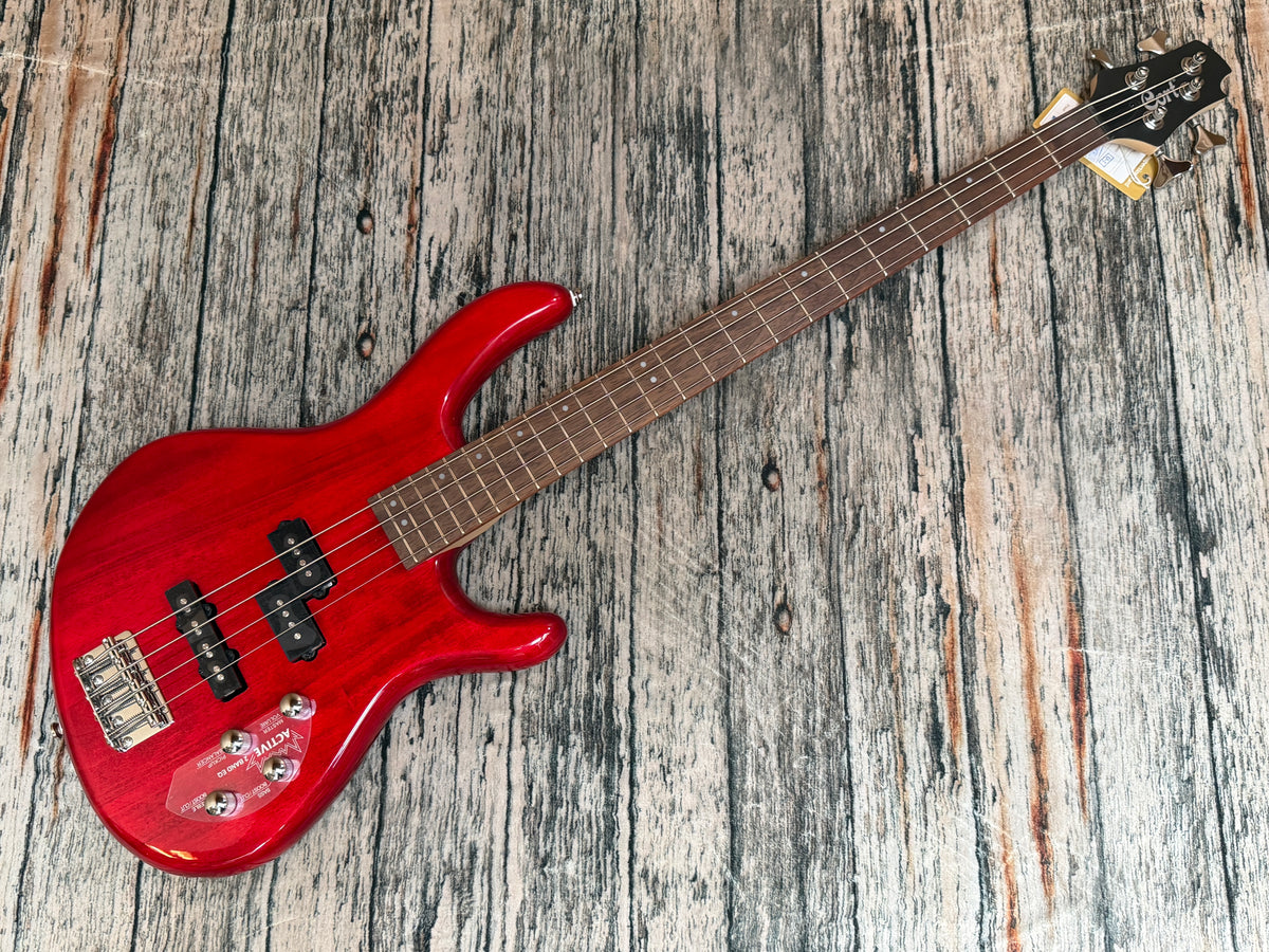 Cort Action plus - Active 4 string bass - Trans Red