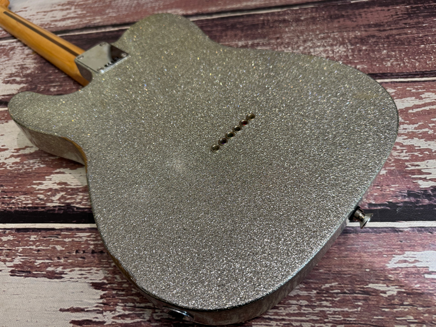 Fender Brad Paisley Roadworn Silver Sparkle Telecaster - Ultra light.
