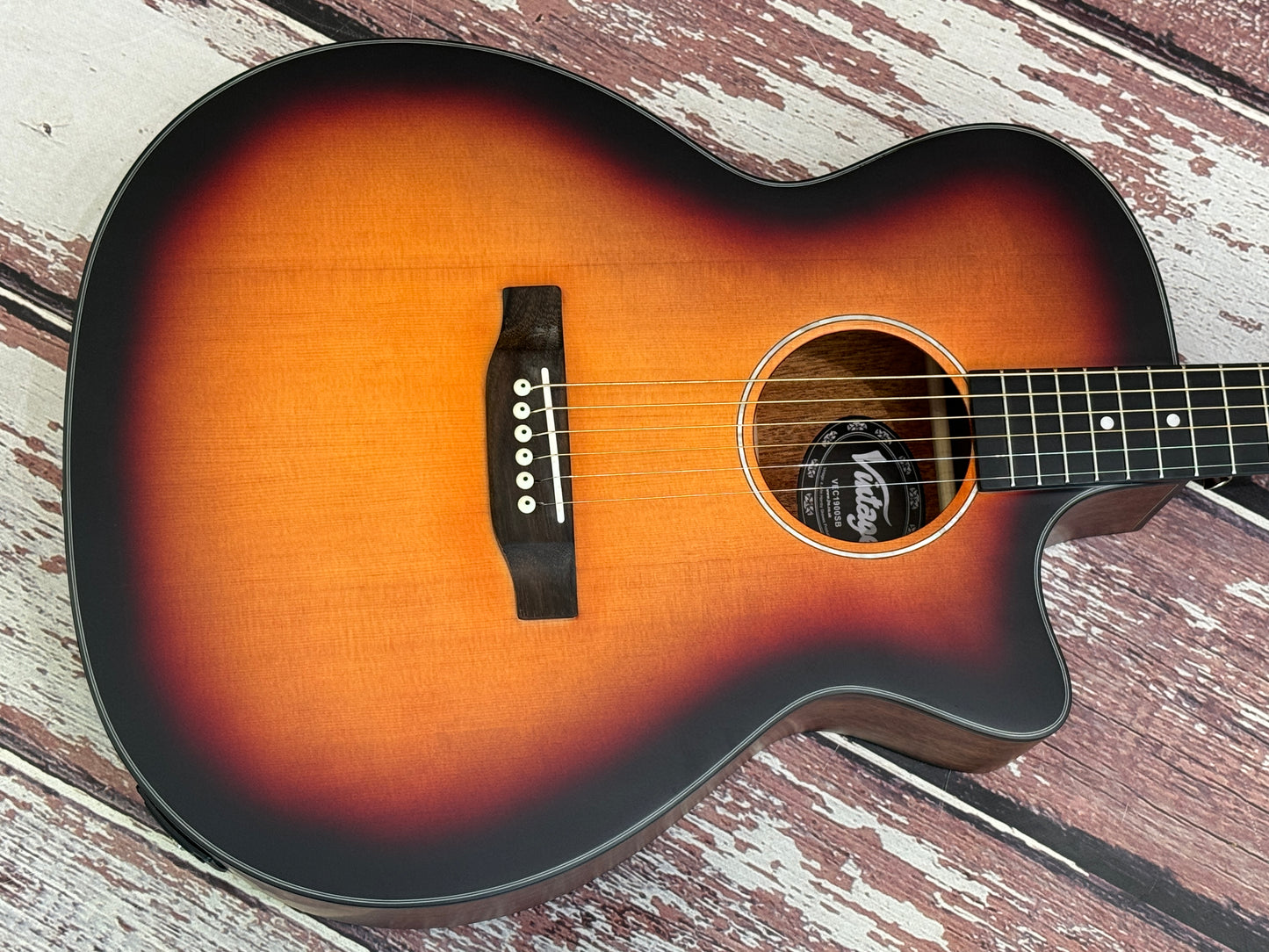 Vintage Mid Size Electro Acoustic VEC1900-SB