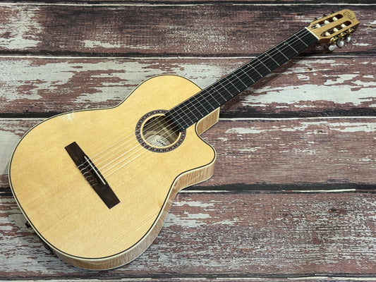 Godin Arena Flame Maple Cutaway Clasica II Nylon String Electro Guitar