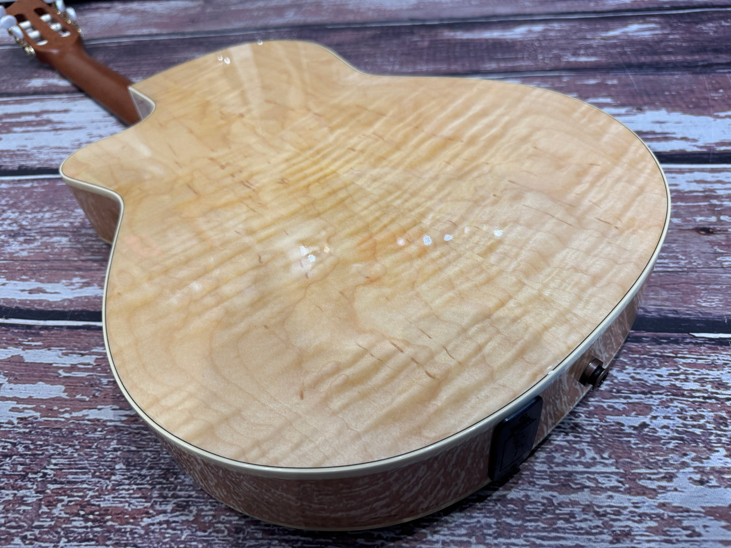Godin Arena Flame Maple Cutaway Clasica II Nylon String Electro Guitar
