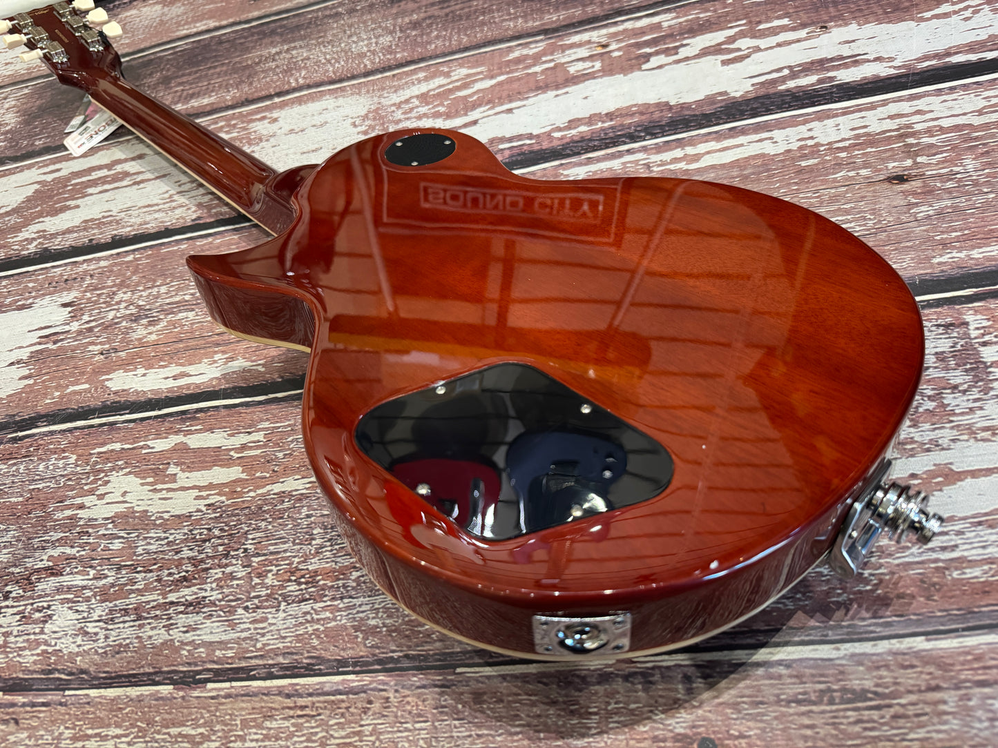Vintage V100 reissued - Bigsby ~ Flamed Amber NOS