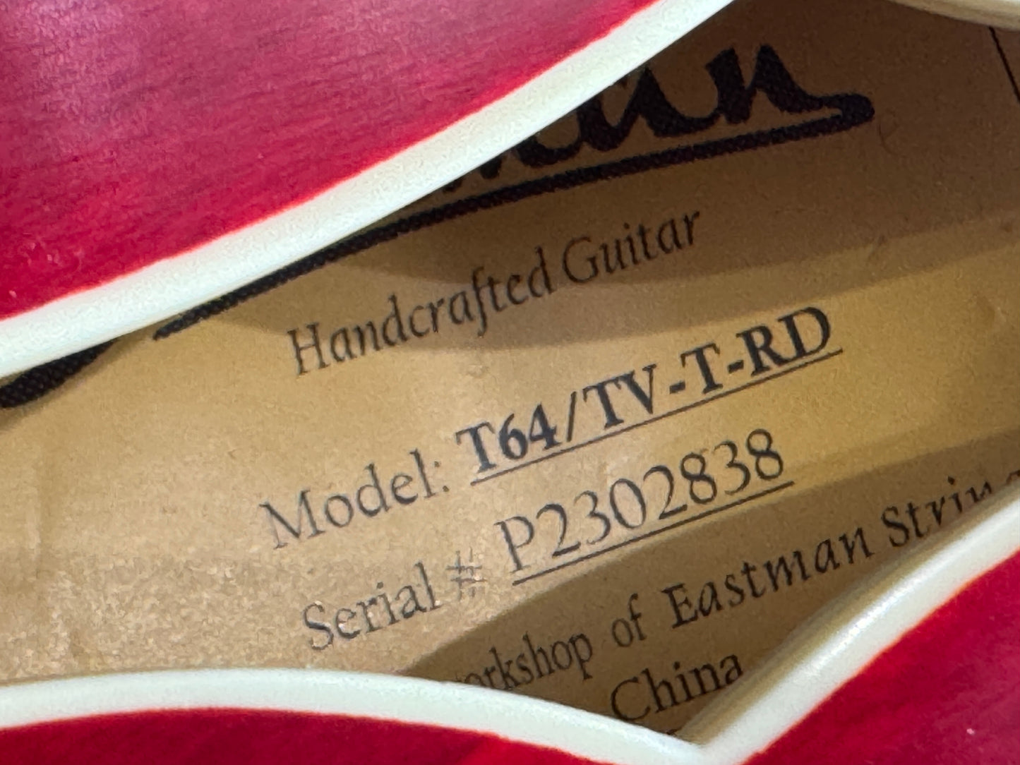 Eastman T64 TV-T Vintage Red - Minor B stock