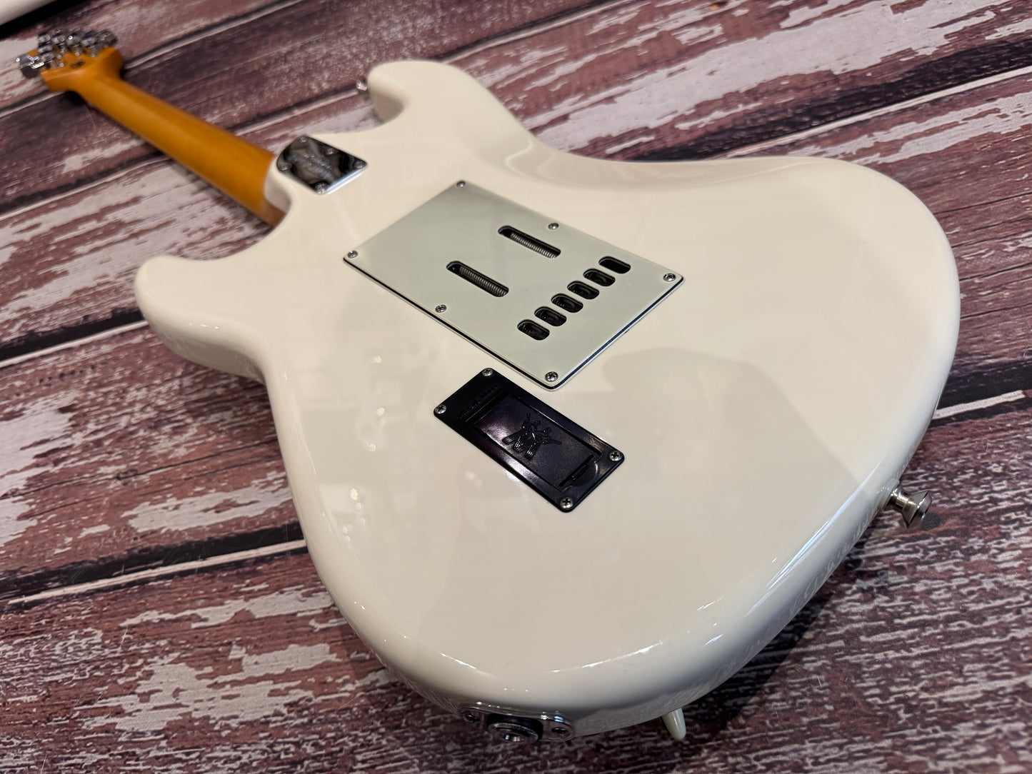 MusicMan Cutlass USA SSS Ivory White, cased.