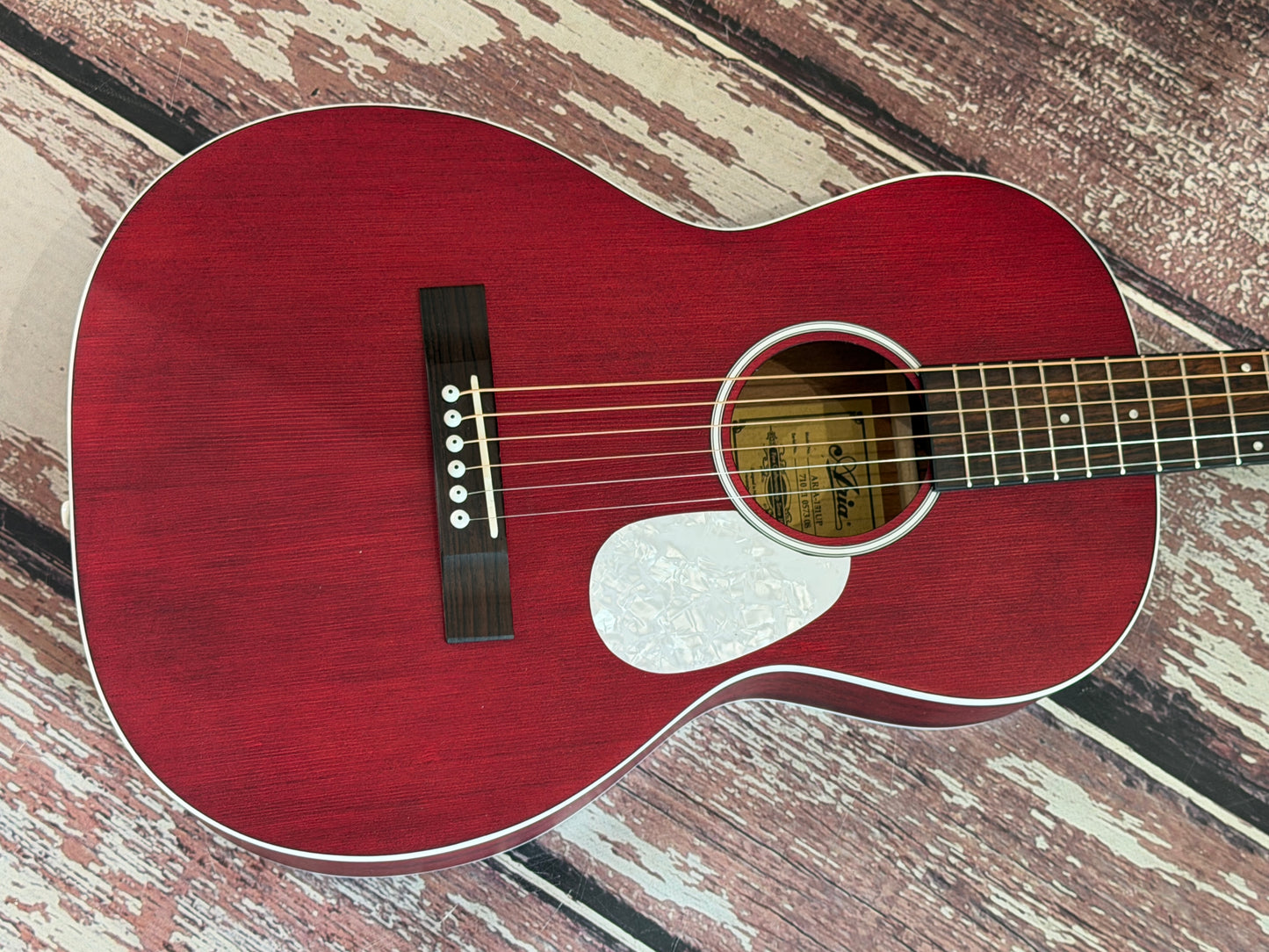 Aria 131-UP Parlour Acoustic guitar - Wine red