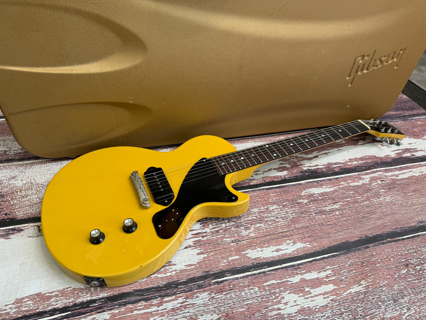 Gibson Les Paul Junior TV Yellow and case