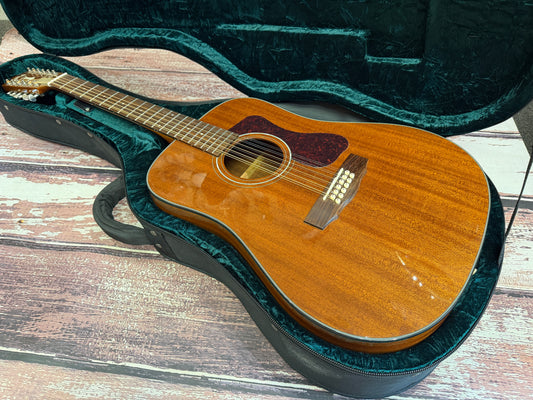 Guild Westward series D12-12 string mahogany - all solid with case