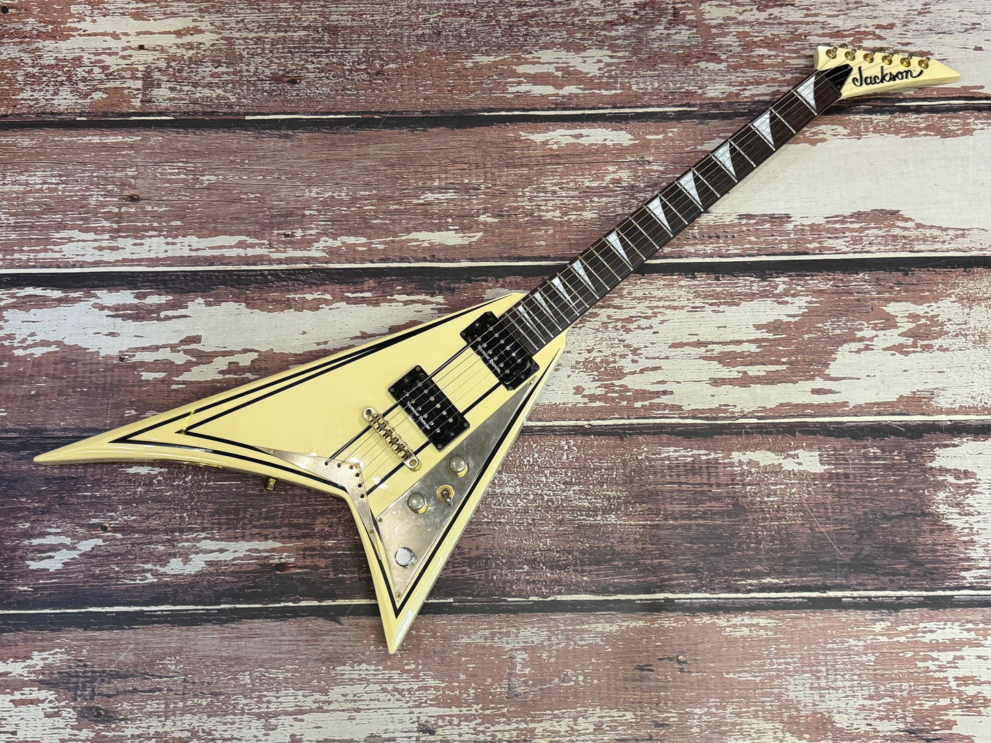Jackson RR5 Rhodes "V", Japanese with fitted hard case.