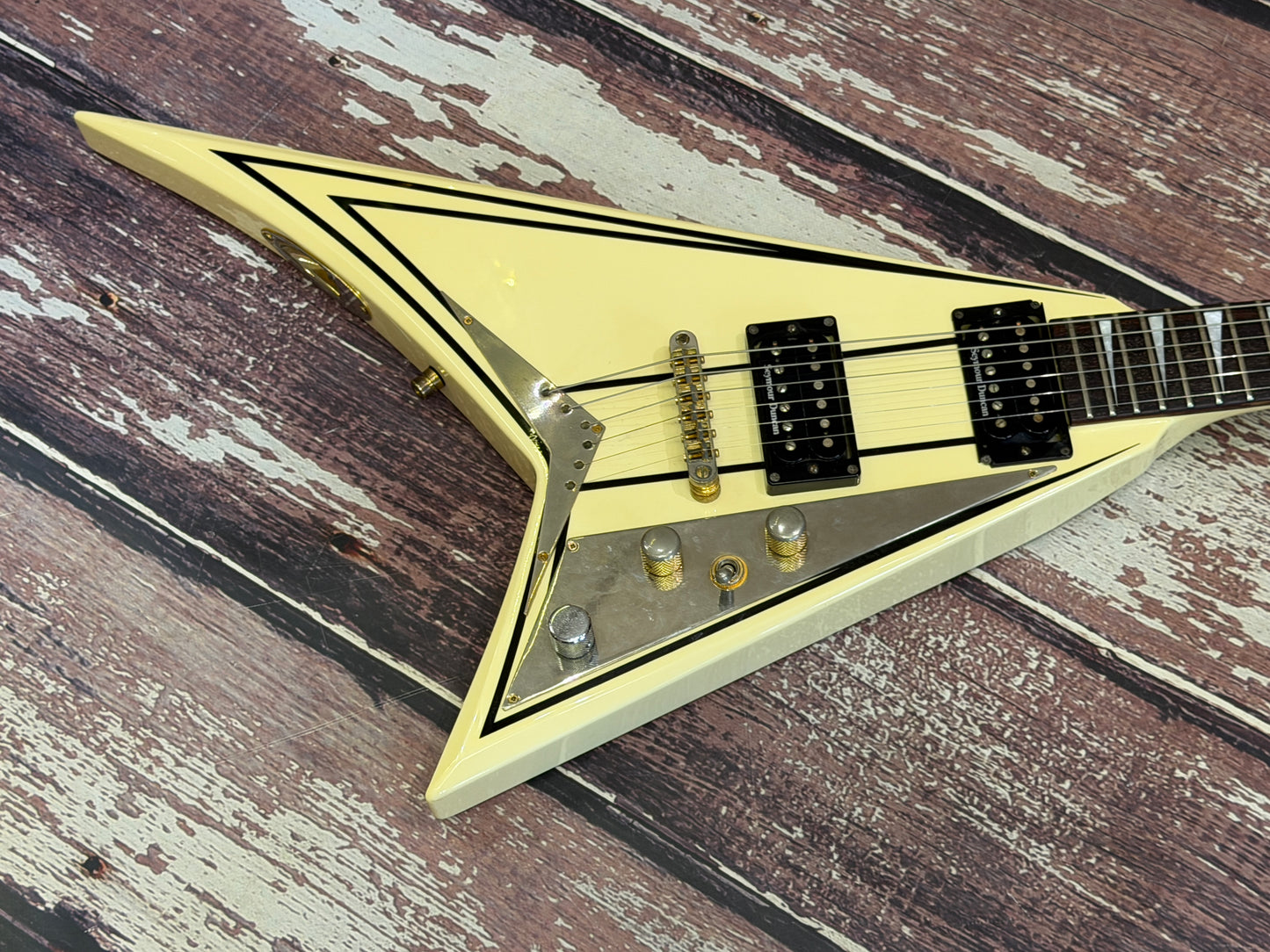 Jackson RR5 Rhodes "V", Japanese with fitted hard case.