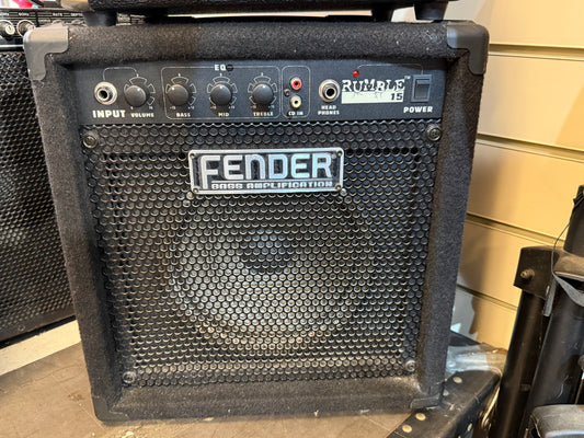 Fender Rumble 15 bass practice amplifier