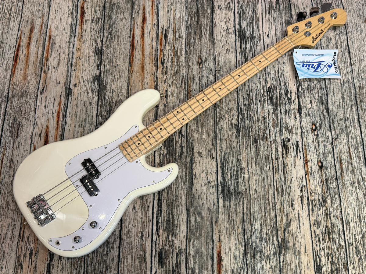 Aria STB P.Bass style Maple neck - White