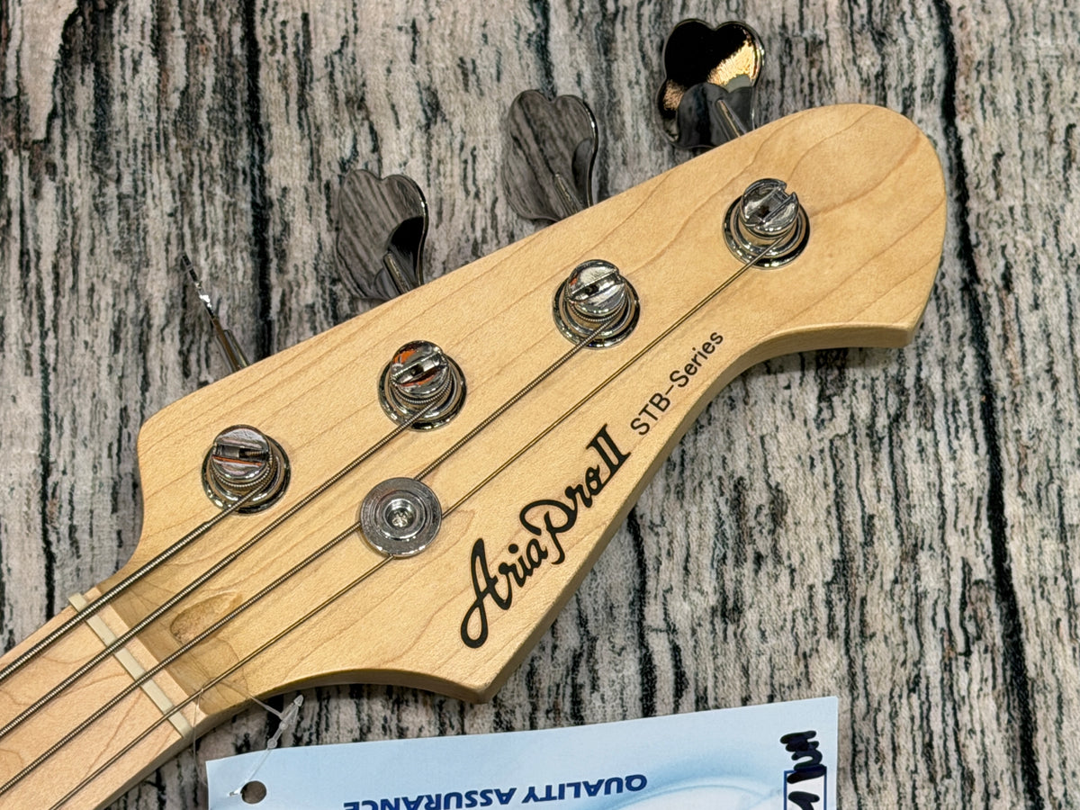 Aria STB P.Bass style Maple neck - White