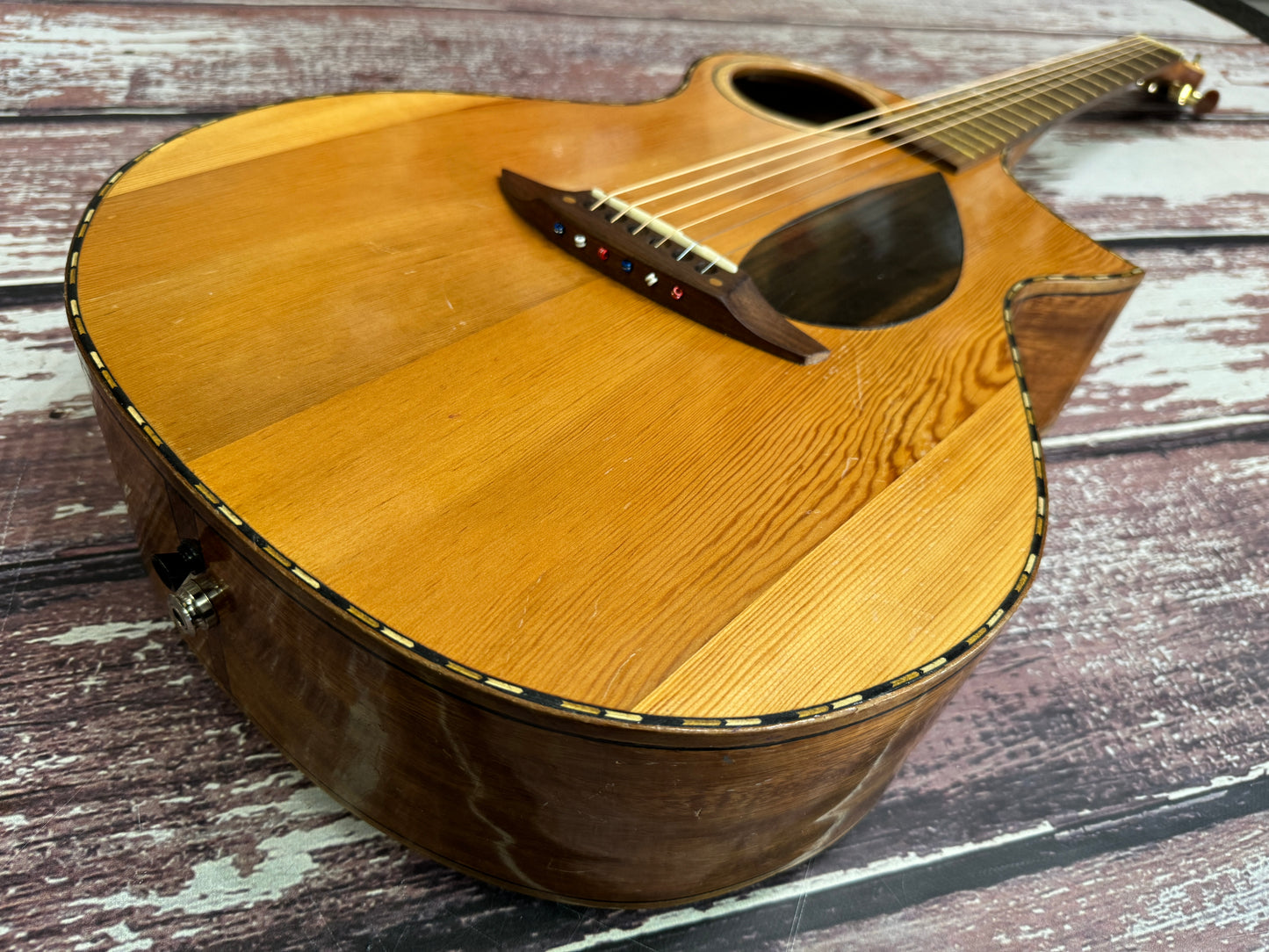 Neil McHardy Hand made "Veronica" Recycled woods Electro acoustic