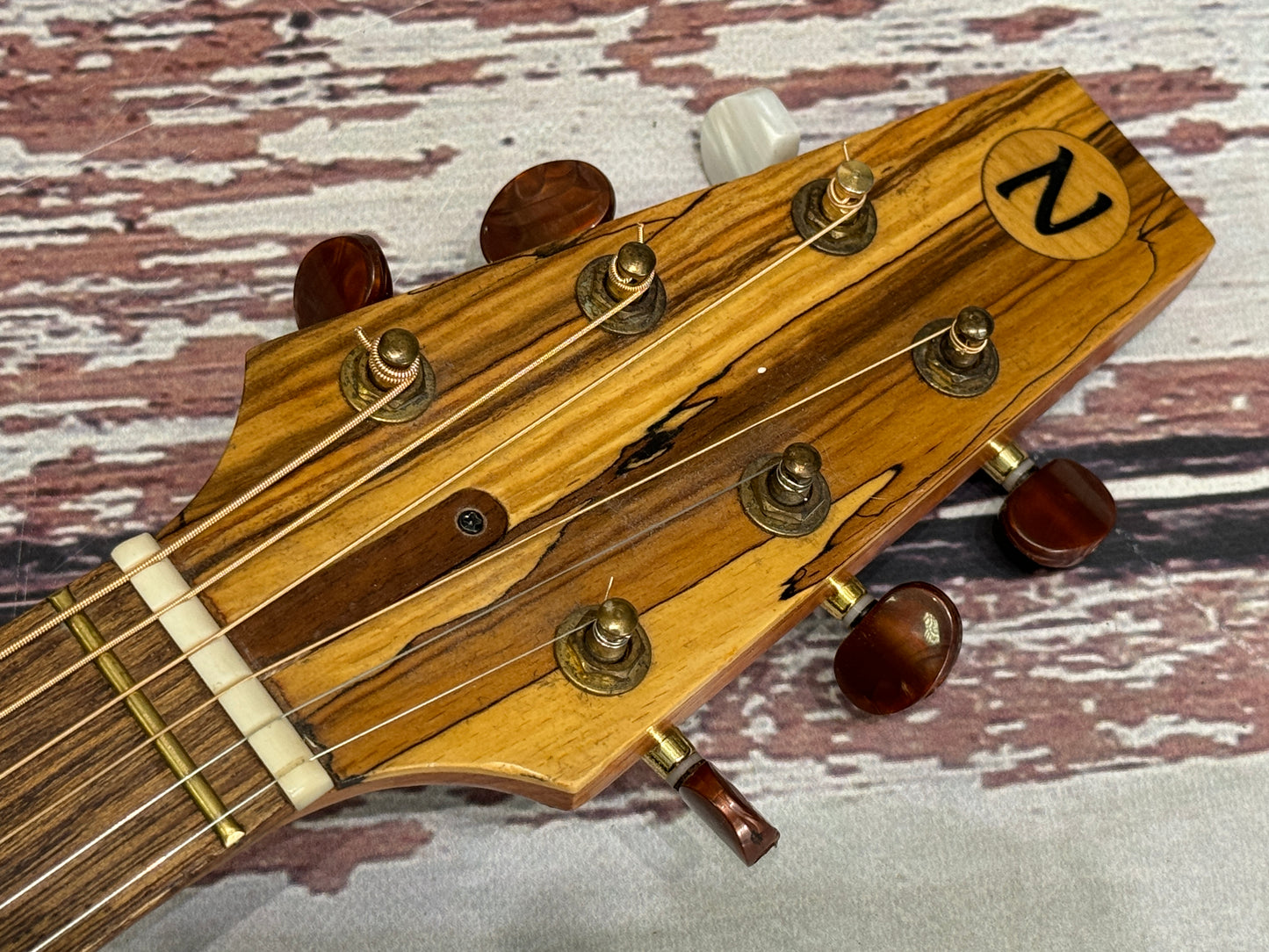 Neil McHardy Hand made "Veronica" Recycled woods Electro acoustic