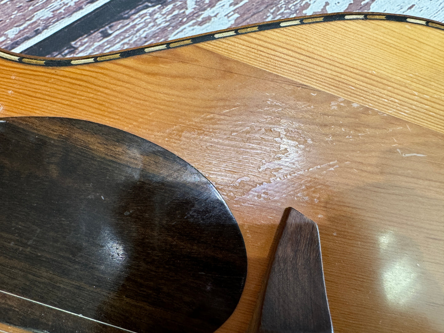 Neil McHardy Hand made "Veronica" Recycled woods Electro acoustic