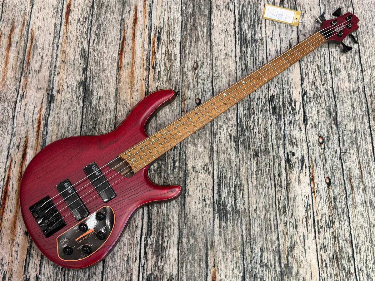Cort B4 Element Bass Wine red Bartolini loaded!