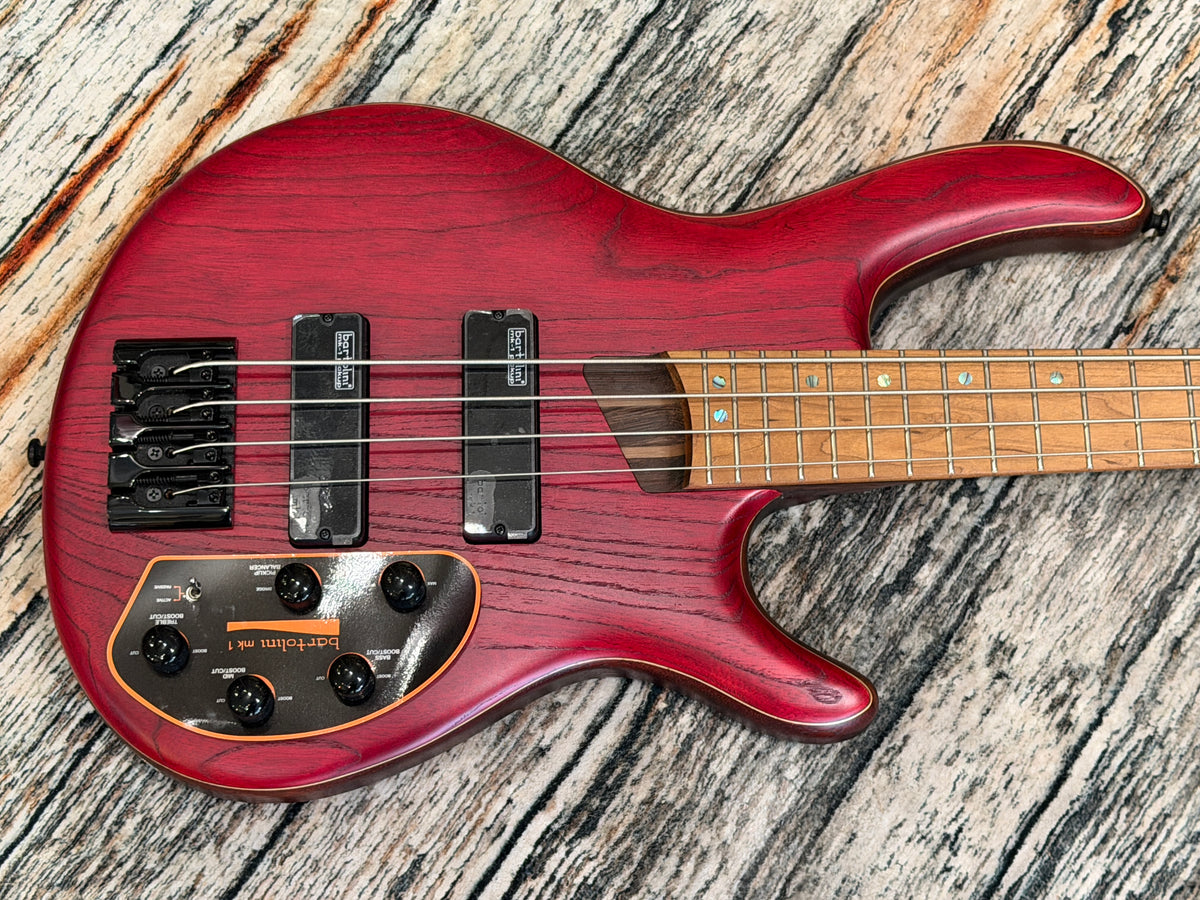 Cort B4 Element Bass Wine red Bartolini loaded!