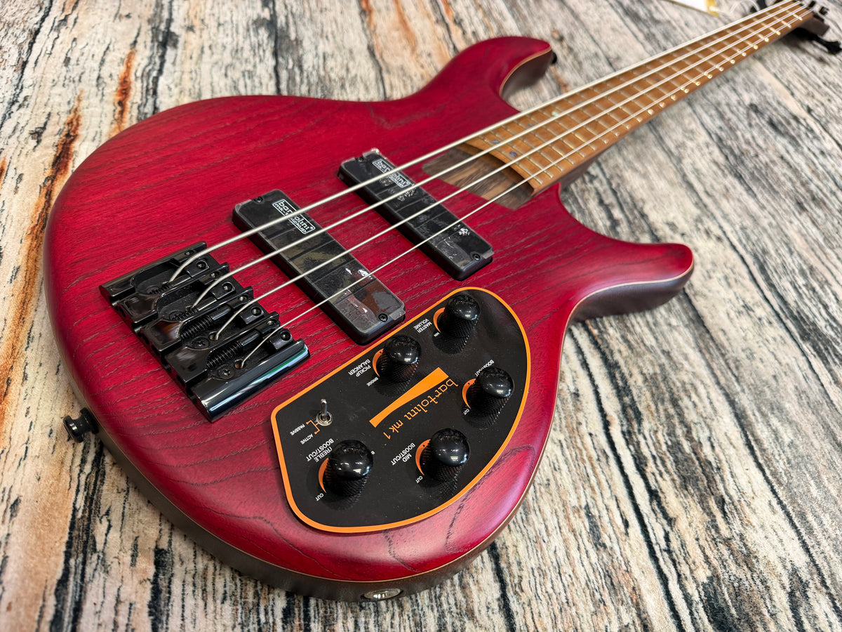 Cort B4 Element Bass Wine red Bartolini loaded!