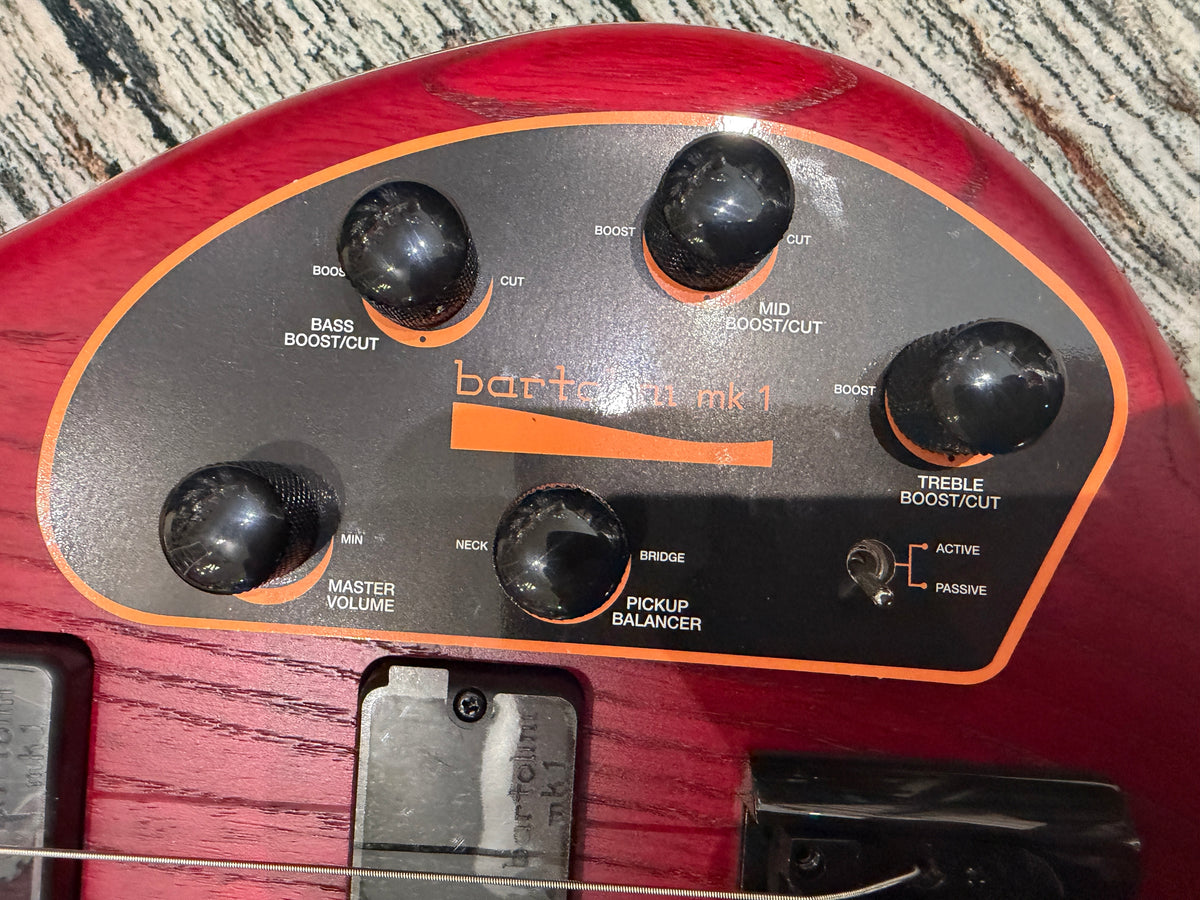 Cort B4 Element Bass Wine red Bartolini loaded!