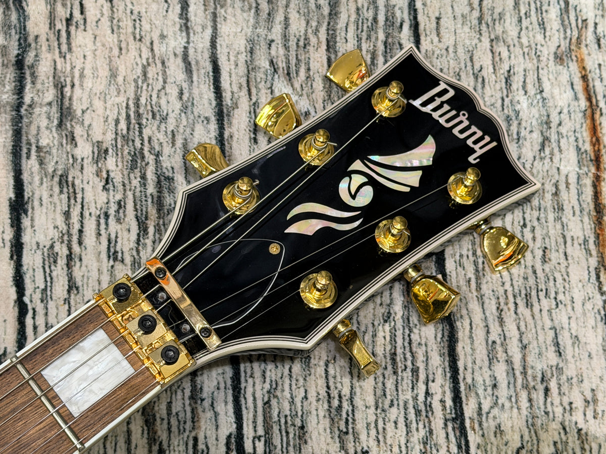 Burny RLC Les Paul Custom, Floyd Rose, Sustainiac & Gibson humbucker