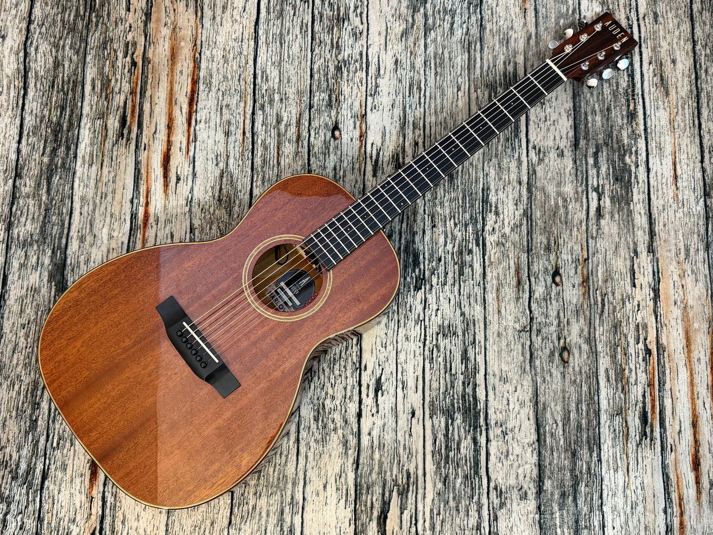 Auden Marlow - All solid mahogany Parlour with supernatural pre amp