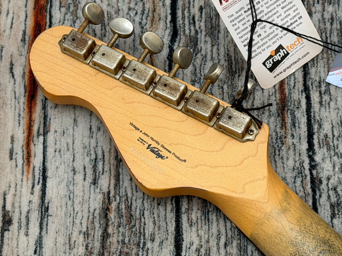 Vintage Icon V6 - Gun Hill Blue over sunburst.