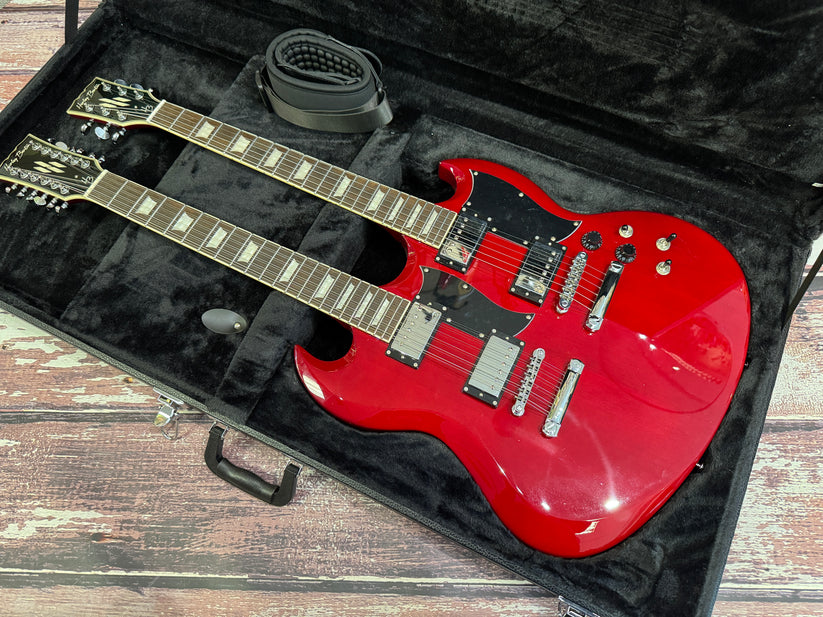Harley Benton DC-Custom II 612 Double neck - Collection ONLY ...