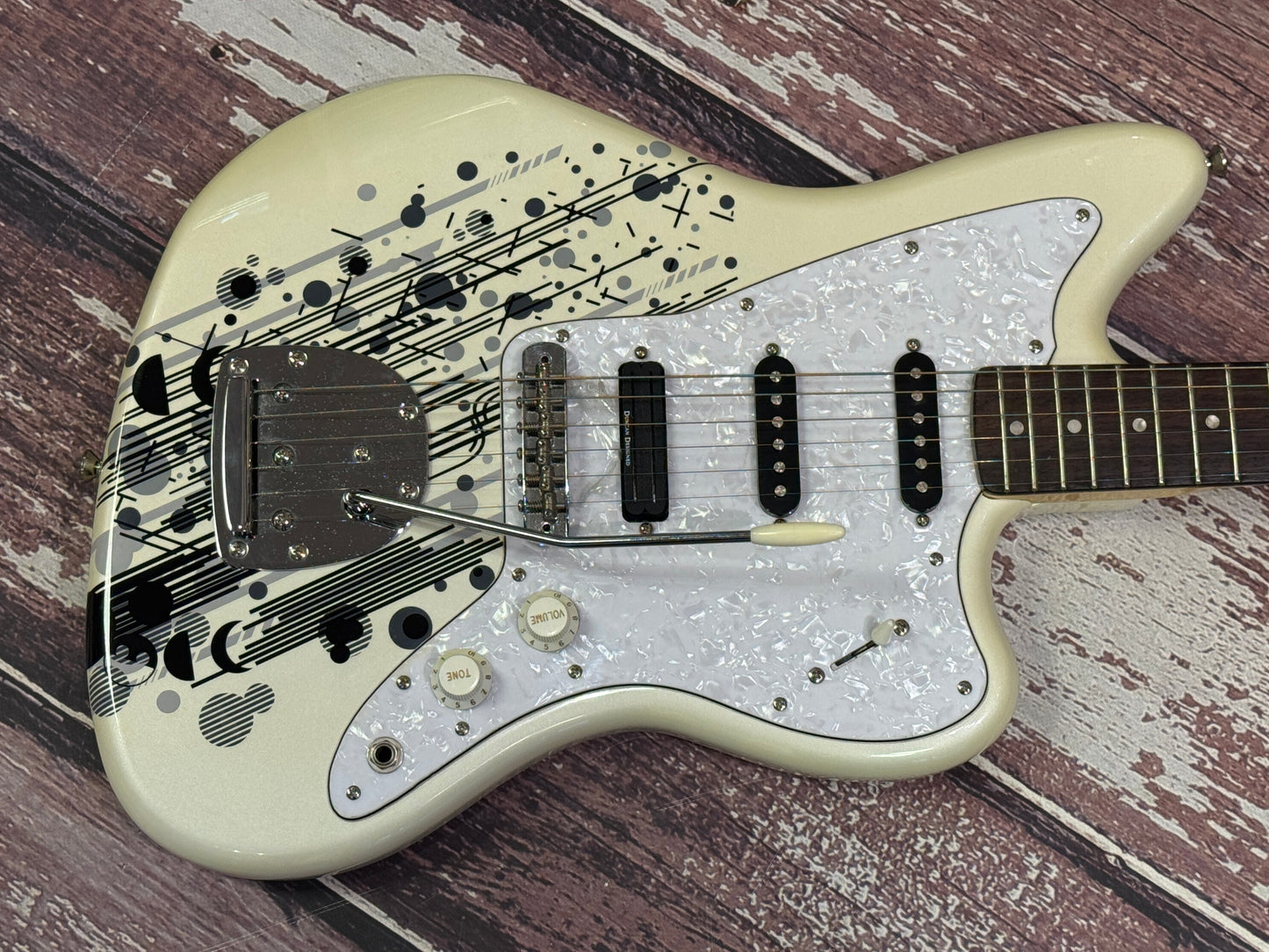 Squier Scandal signature - Mami Jazzmaster Pearl White  "Stratomaster"