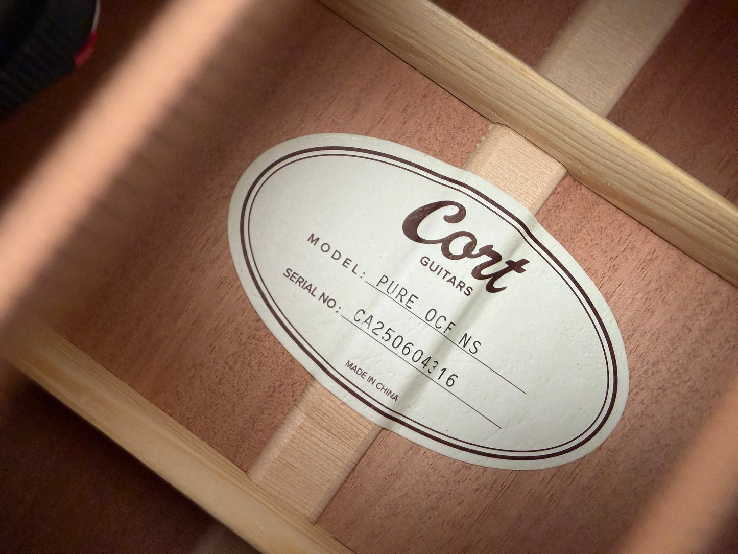 Cort Pure OCF-NS Electro Acoustic All solid woods.