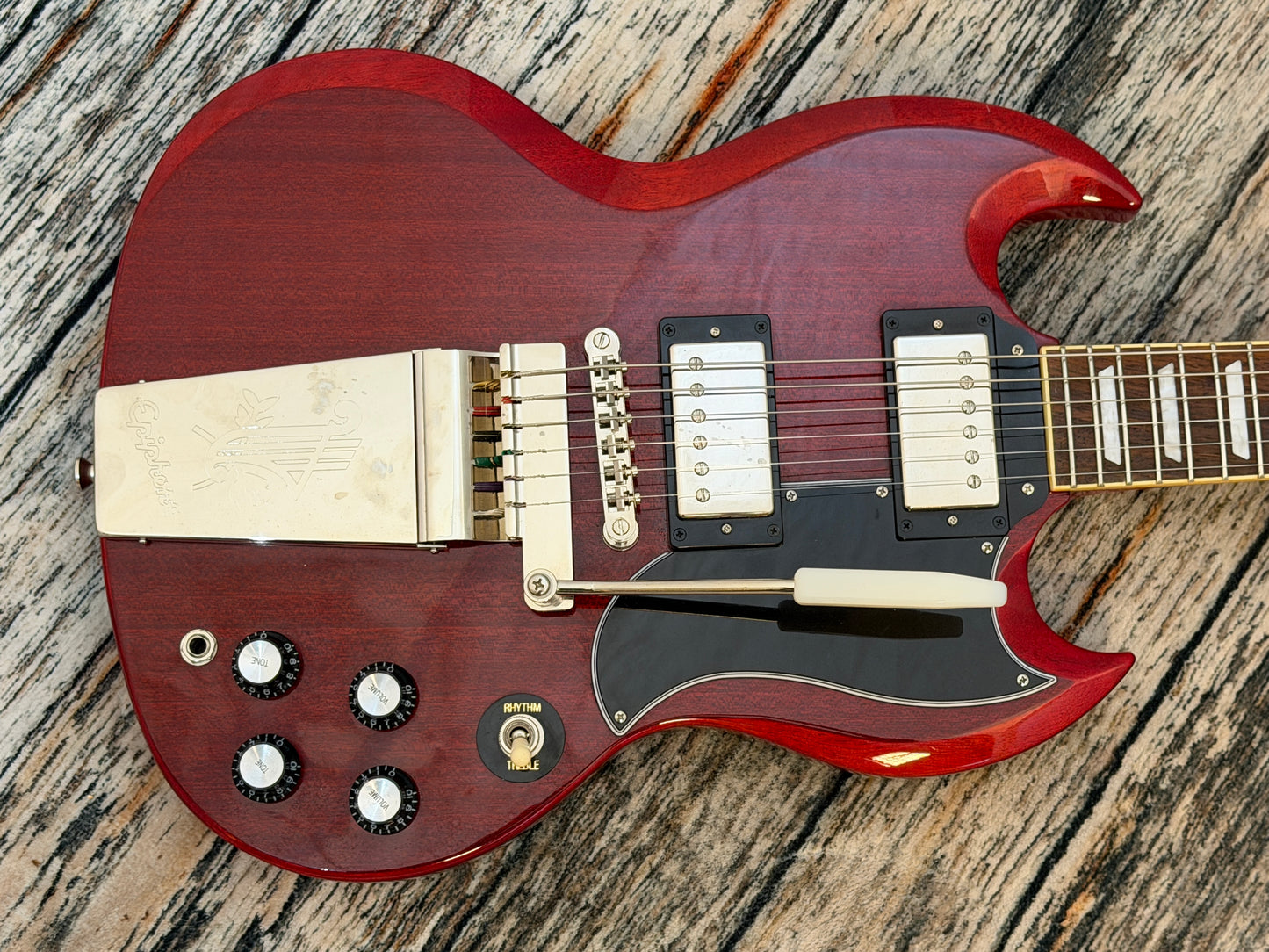 Epiphone '61 SG Standard with Maestro / Vibrola tail & case