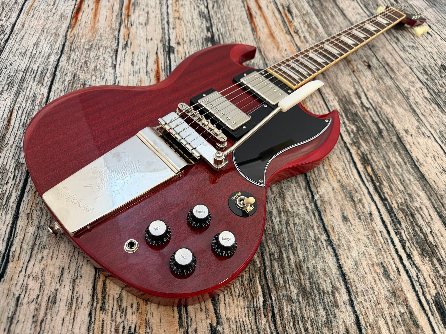 Epiphone '61 SG Standard with Maestro / Vibrola tail & case