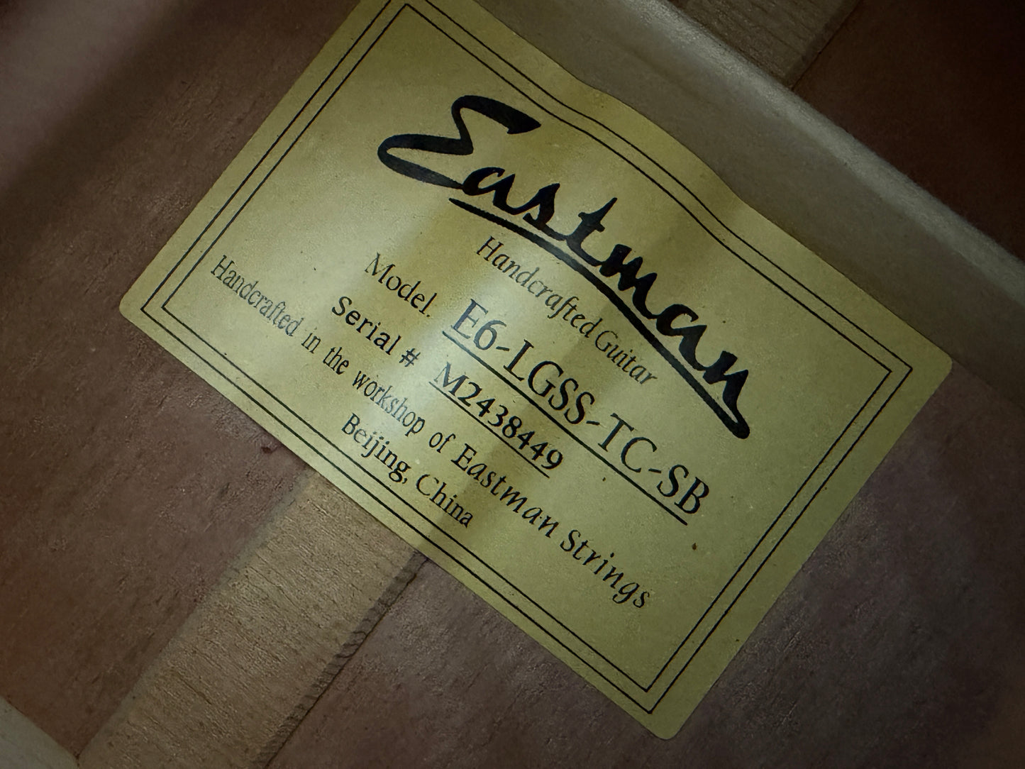 Eastman E6-LGSS All solid Acoustic & Case *B* Stock
