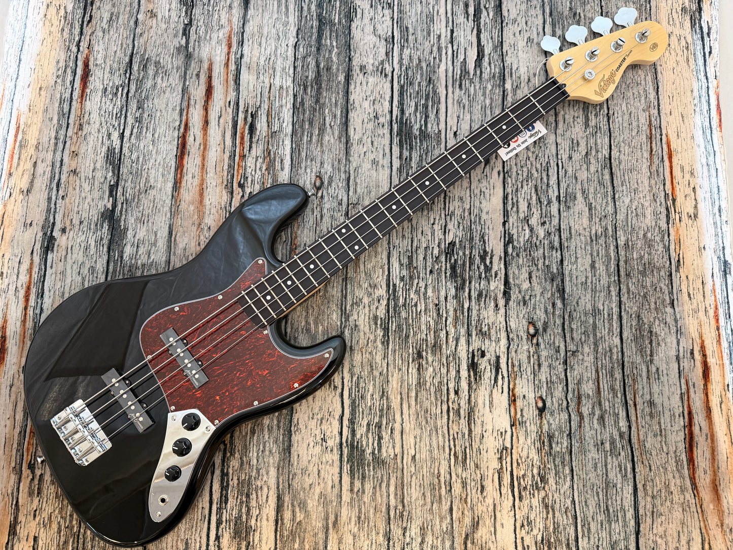 Vintage Coaster Bass V49 Jazz-bass  - Black