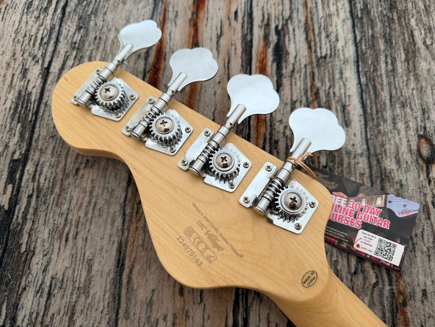 Vintage Coaster V40 Bass P-Bass Candy Apple Blue